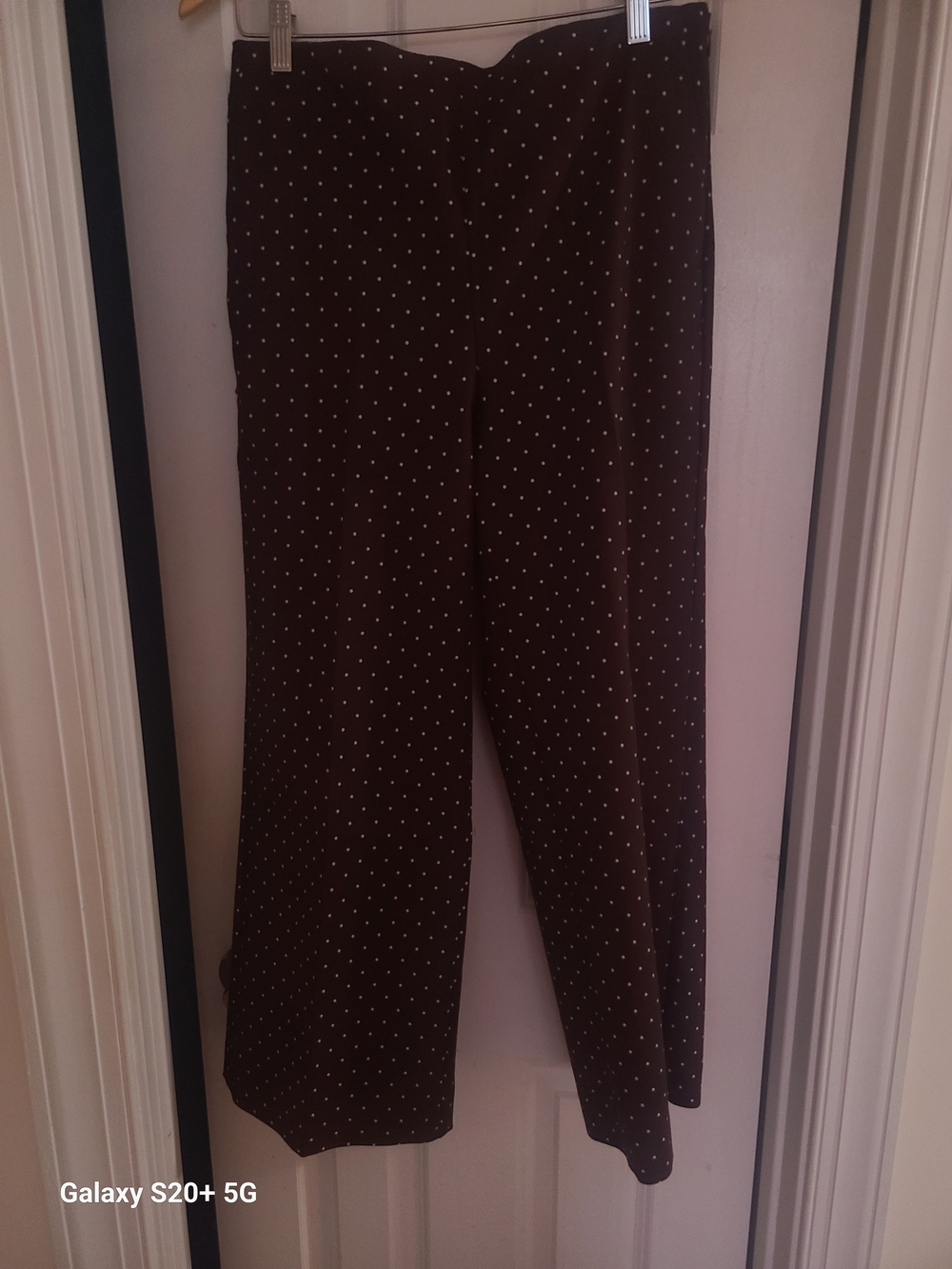 As New Ann Taylor Brown Polka Dot Wide-Leg Pants, Tag On.